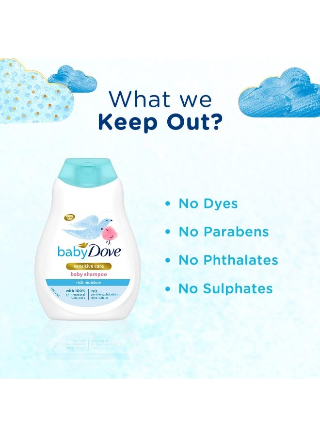 Dove Baby Dove Rich Moisture Shampoo, Tear Free, Hypoallergenic, No Parabens, No Sulphates, No Phthalates, 200 ml - Image 2